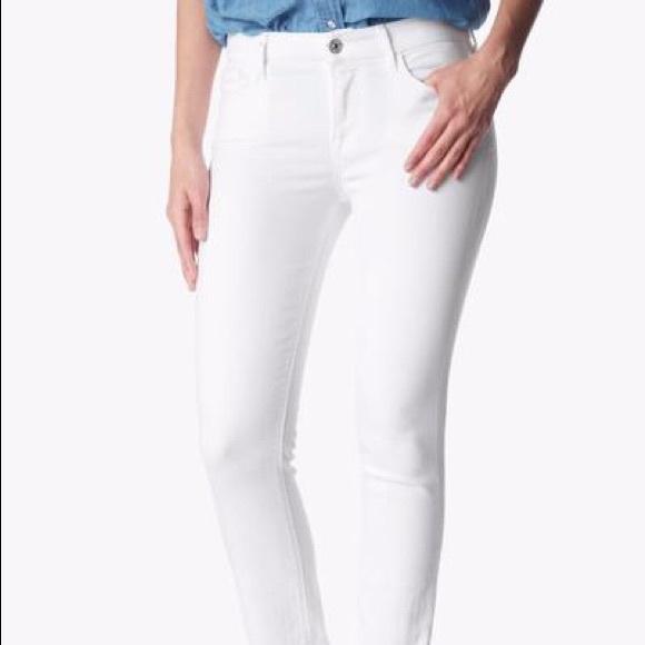 7 For All Mankind Pants - 7 for all mankind white bootcut skinny jeans 24